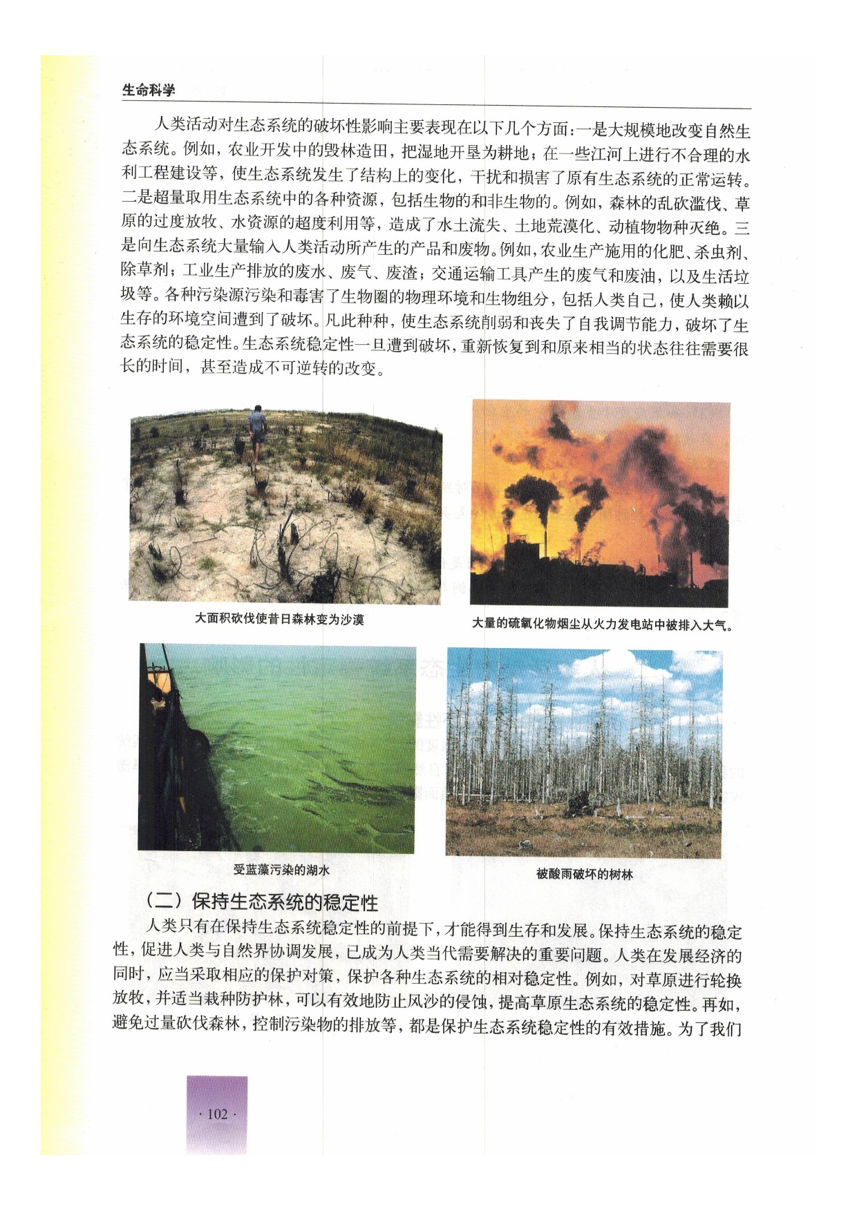沪教版初中生物第二册第三节 生态系统的稳定性第7页