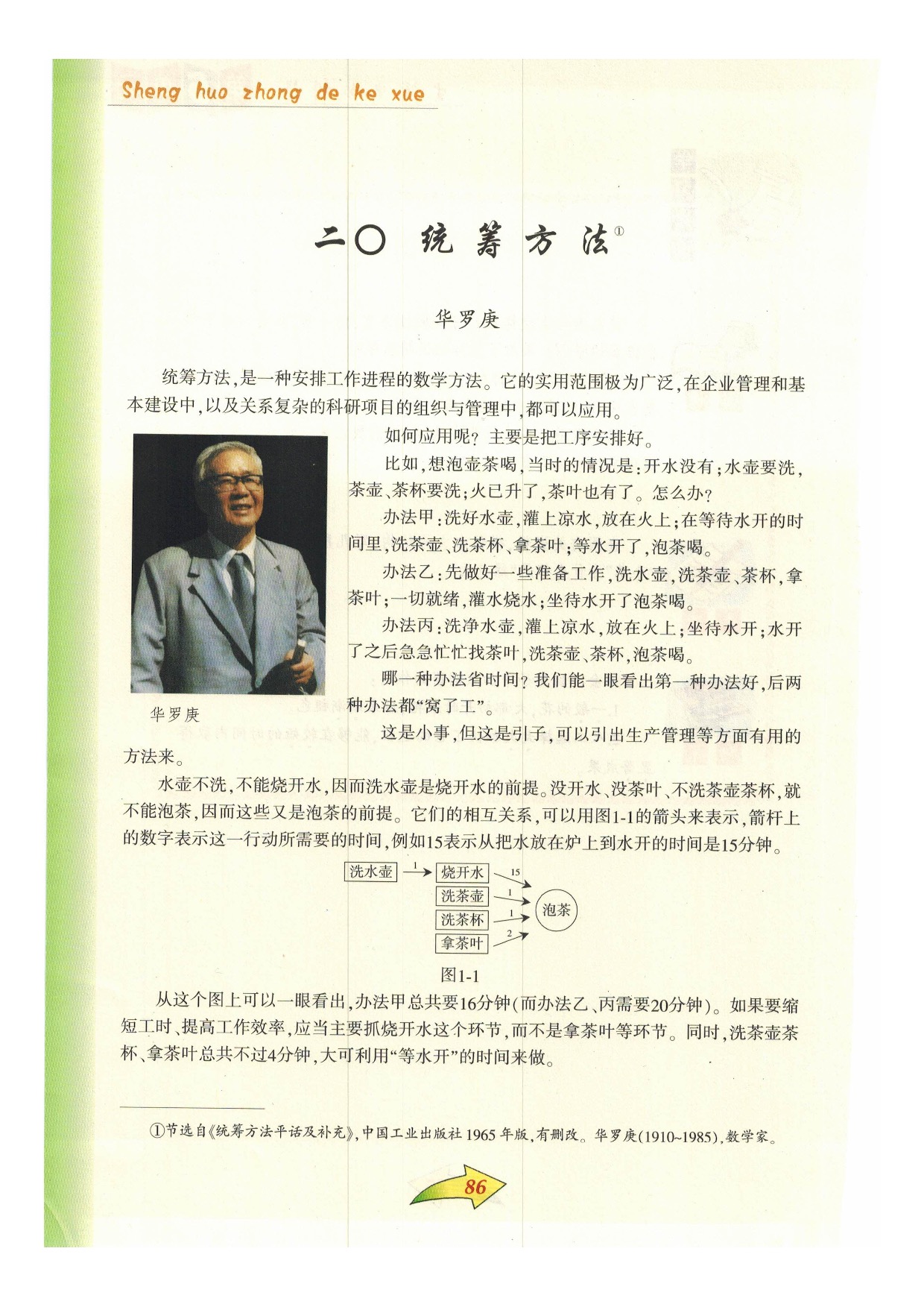 沪教版小学语文六年级下册二零 统筹方法第0页