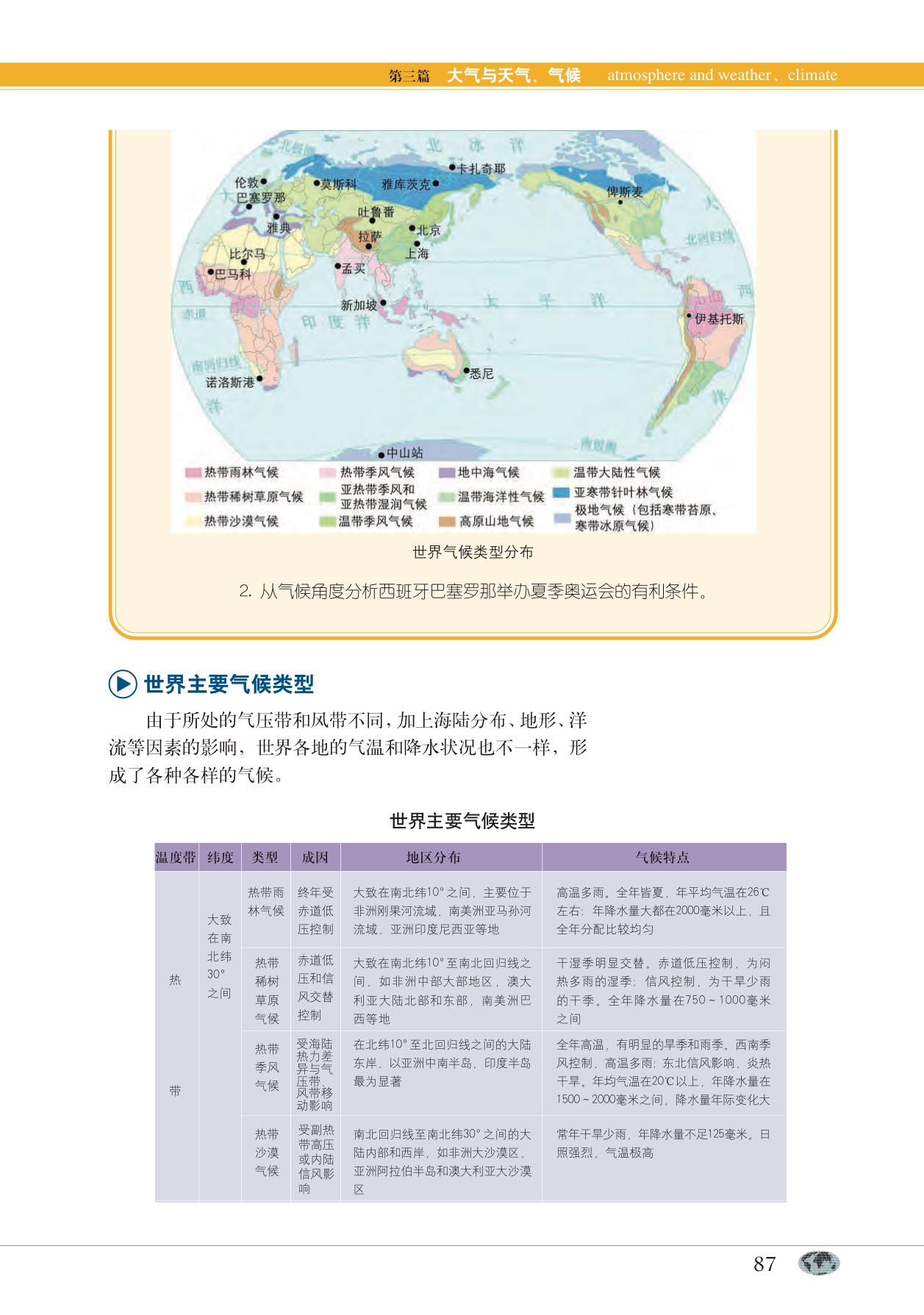 沪教版高中地理第一册专题9 行星风系第7页
