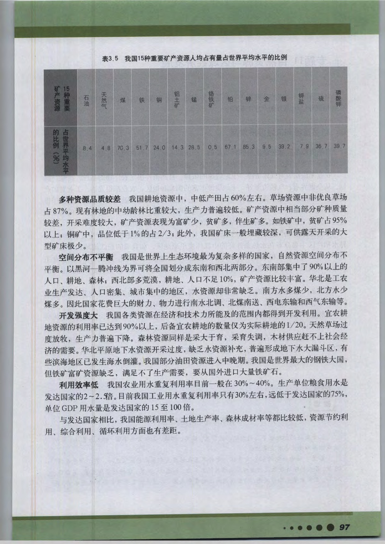 沪教版高中地理第三册专题10 自然资源的特征与分类第13页