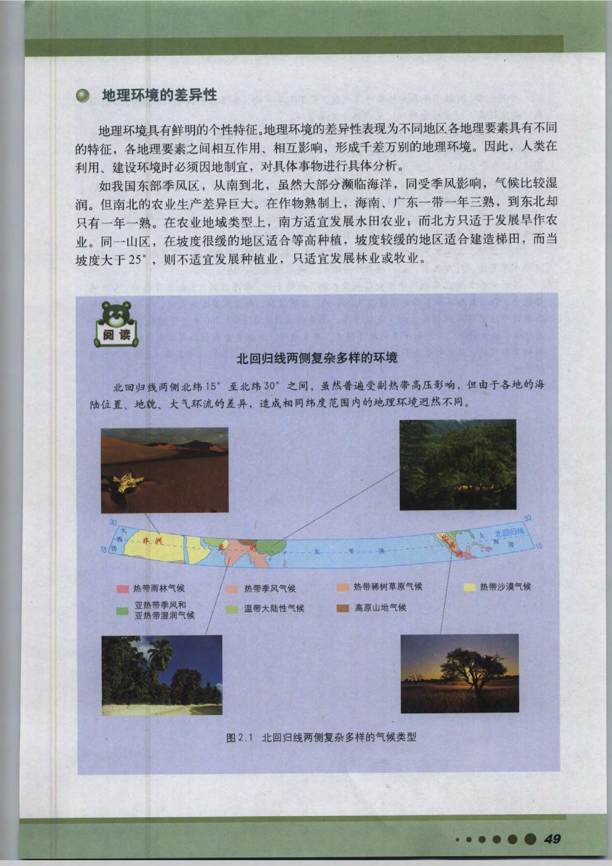 沪教版高中地理第三册专题4 地理环境的基本特征第1页