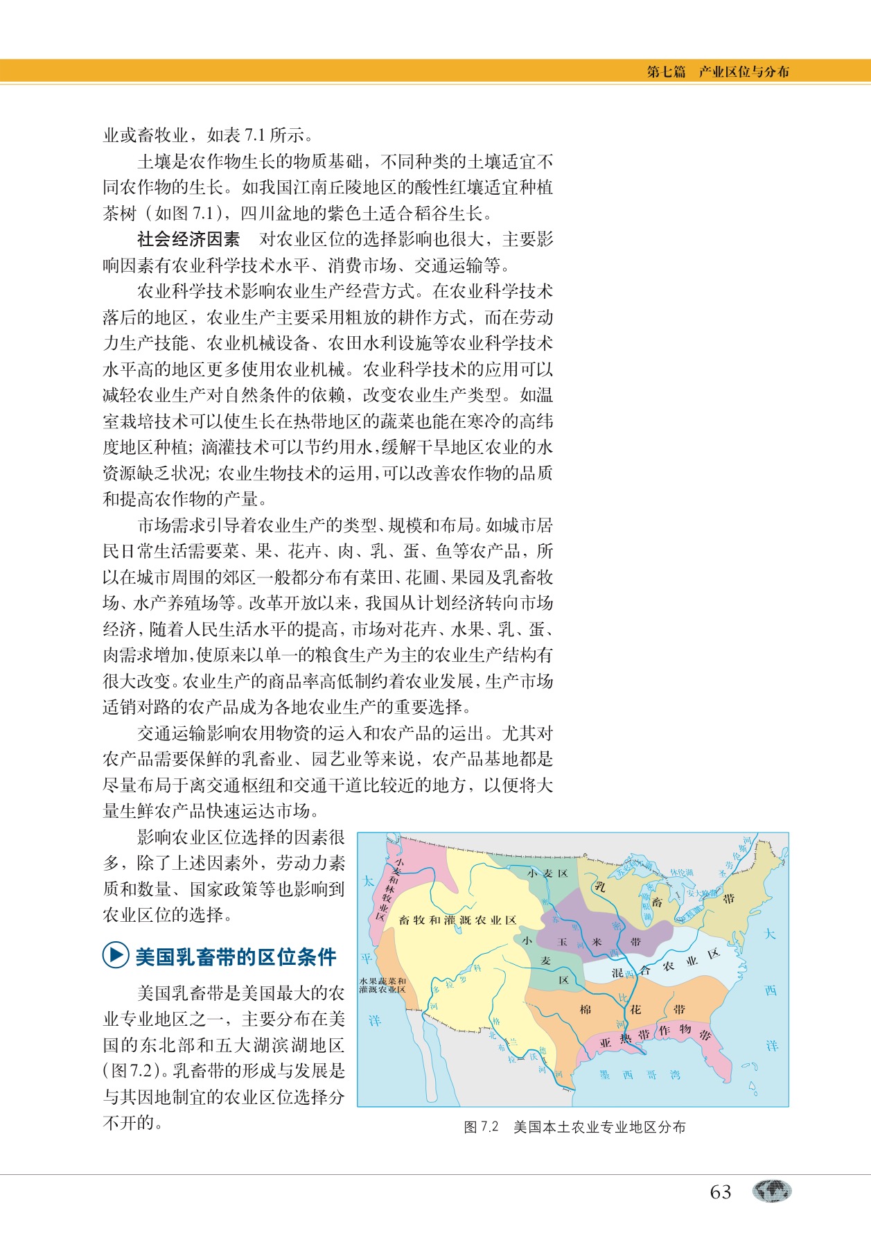 沪教版高中地理第二册专题22 农业区位与农业地域类型第1页