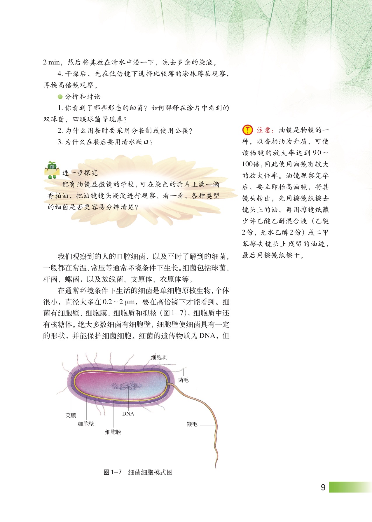 沪教版高中生物拓展型第2节 显微镜下的微生物第1页