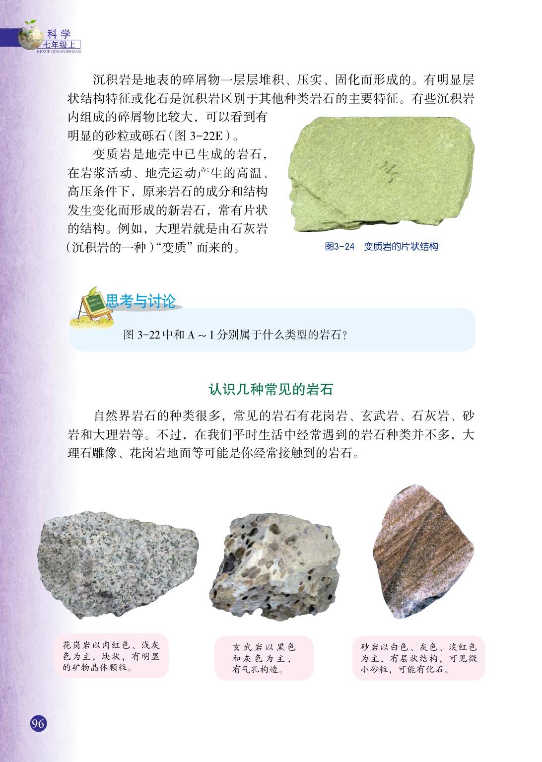 浙教版七年级上册科学第3节  组成地壳的岩石第2页