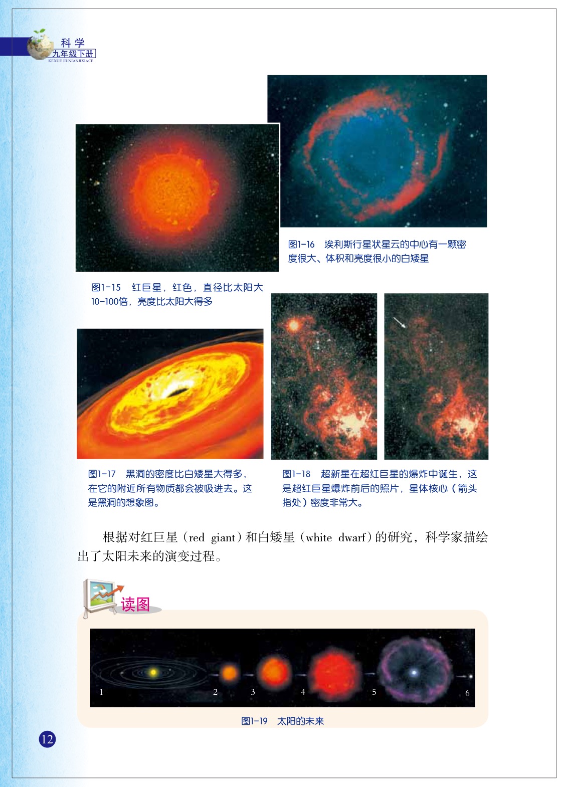 浙教版九年级下册科学2 太阳系的形成和恒星的演化第4页